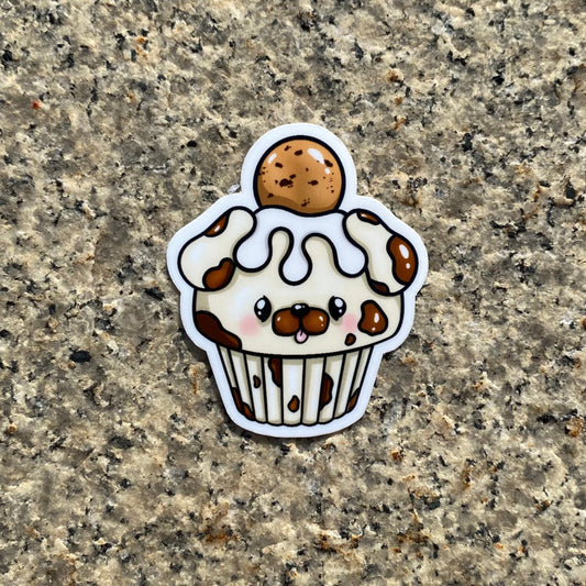 Cookie Dog Cupcake Sticker