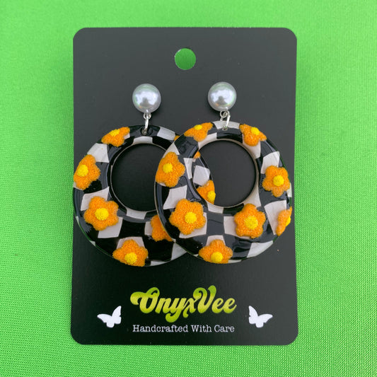 Groovy Bloom Hoop Earrings