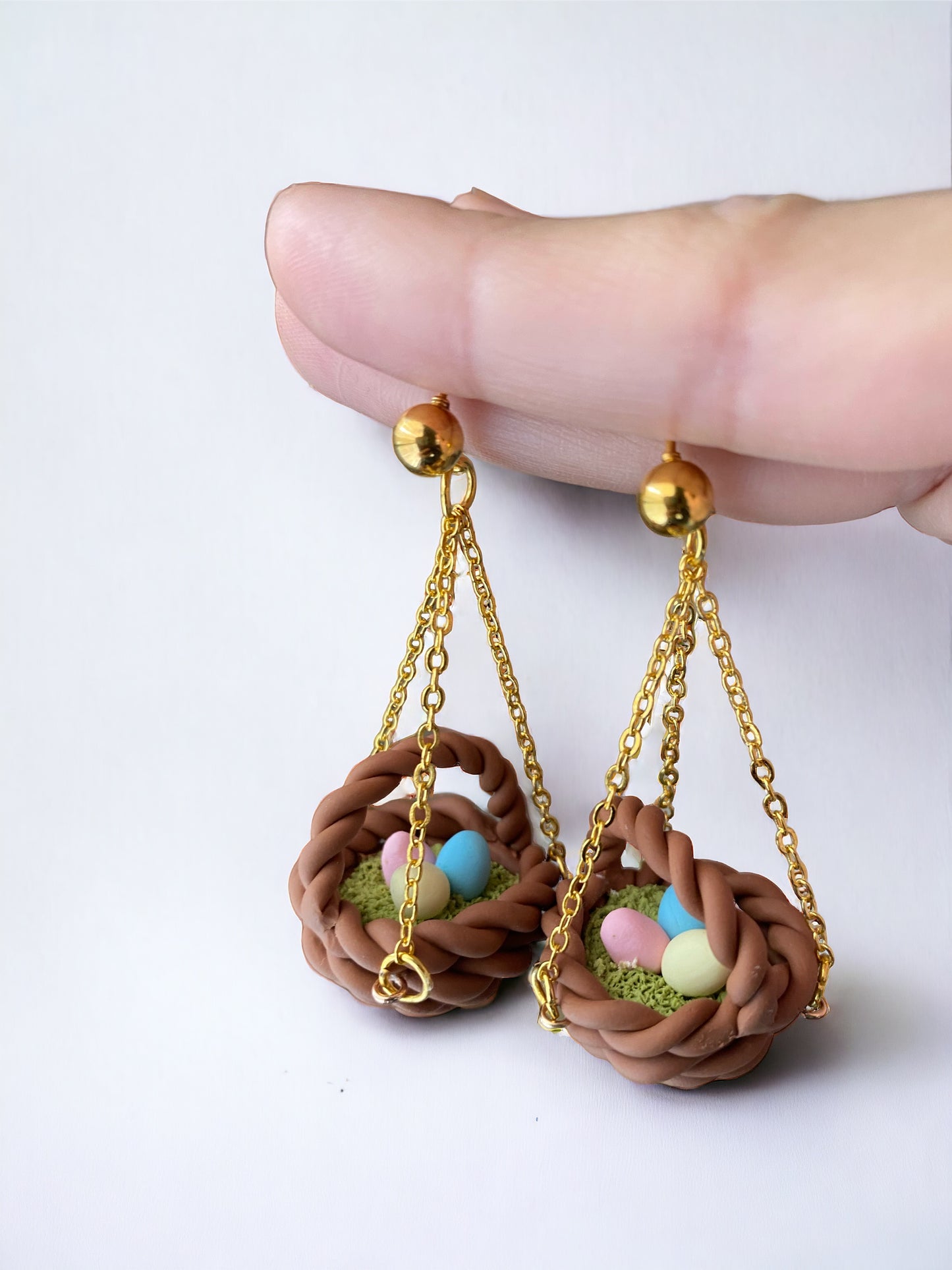 Easter Basket Dangle Earrings