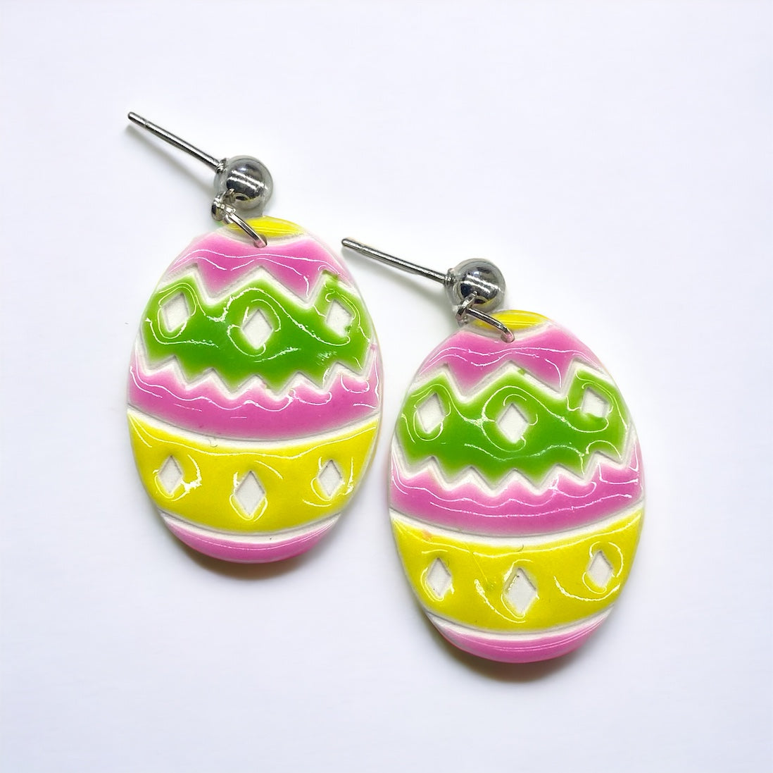 Painted Easter Egg Earrings