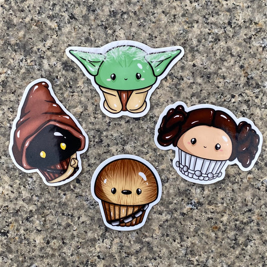 Star Wars Cupcake Stickers