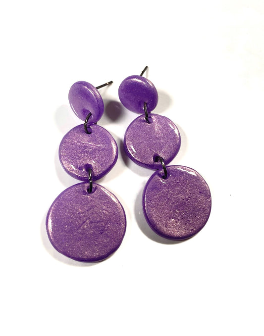 Three Tier Circle Dangle Earrings