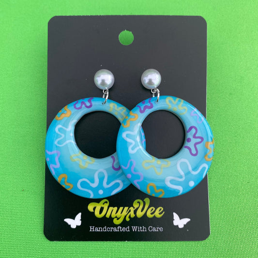 Underwater Doodles Hoop Earrings