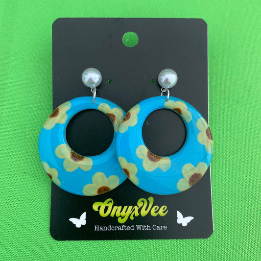 Sunshine & Sky Hoop Earrings