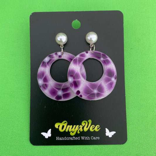 Mystic Orchid Hoop Earrings