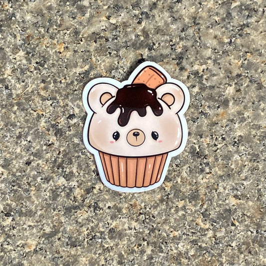 S'mores Cupcake Sticker